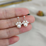 Freshwater Pearl Cat Claw Earrings 925 Silver Vintage Jewelry Women