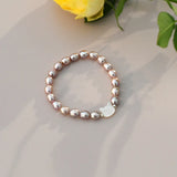 Freshwater Pearl Cat Bracelet Elastic Rope for Women