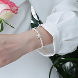 Freshwater Pearl Cat Rabbit Bracelet Elastic Jewelry Women
