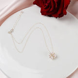 Freshwater Pearl Clover 925 Silver Choker Necklace Lucky Gift