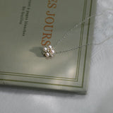 Freshwater Pearl Clover 925 Silver Choker Necklace Lucky Gift
