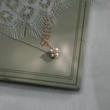 Freshwater Pearl Clover 925 Silver Choker Necklace Lucky Gift