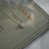 Freshwater Pearl Clover 925 Silver Choker Necklace Lucky Gift