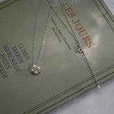 Freshwater Pearl Clover 925 Silver Choker Necklace Lucky Gift