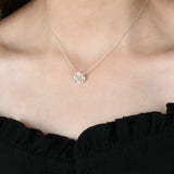 Freshwater Pearl Clover 925 Silver Choker Necklace Lucky Gift