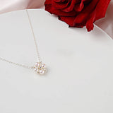 Freshwater Pearl Clover 925 Silver Choker Necklace for Women - Lucky Gift