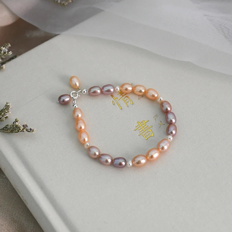Freshwater Pearl Bracelet 925 Silver Women's Jewelry Gift