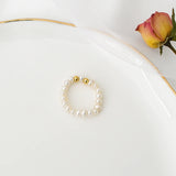Freshwater Pearl Couple Rings 925 Silver Jewelry for Women