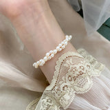 Pearl Double Bracelet 925 Silver Women's Jewelry