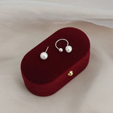 Natural Freshwater Pearl Ear Clips 925 Sterling Silver Earrings for Women Gift