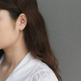 Natural Freshwater Pearl Ear Clips 925 Sterling Silver Earrings for Women Gift