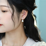 Freshwater Pearl Earrings 925 Silver Jewelry for Women Gift