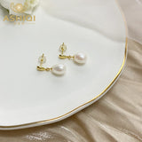 Freshwater Pearl Earrings 925 Silver Jewelry for Women