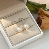Freshwater Pearl Earrings 925 Silver Jewelry for Women
