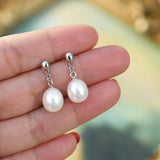 Freshwater Pearl Earrings 925 Silver Jewelry for Women