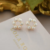 Freshwater Pearl Earrings 925 Sterling Silver Jewelry Gift for Women