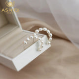 Freshwater Pearl Earrings 925 Sterling Silver Women's Jewelry