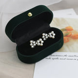 Hand-woven Bow Freshwater Pearl Earrings