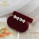 Freshwater Pearl Earrings Bow 925 Silver Jewelry