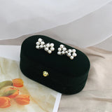 Hand-woven Bow Freshwater Pearl Earrings