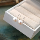 Freshwater Pearl Earrings 925 Sterling Silver Jewelry Gift