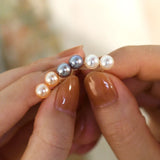 Freshwater Pearl Jewelry 925 Sterling Silver Small Earrings Women