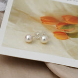 Freshwater Pearl Jewelry 925 Sterling Silver Small Earrings