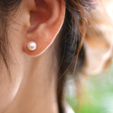 Freshwater Pearl Jewelry 925 Sterling Silver Small Earrings