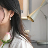 Freshwater Pearl Flowers Earrings 925 Sterling Silver Jewelry for Women