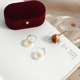 Freshwater Pearl Hoop Earrings 925 Silver Jewelry for Women Wedding