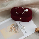 Freshwater Pearl Hoop Earrings 925 Silver Women's Jewelry