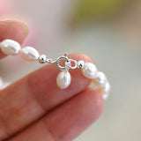 925 Sterling Silver Children Bracelet with Freshwater Pearl