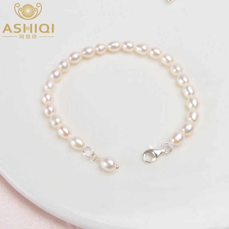 925 Sterling Silver Children Bracelet with Freshwater Pearl