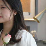 Freshwater Pearl Korea Earrings 925 Silver Small Gift for Girls