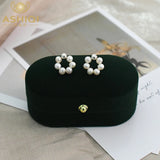 Freshwater Pearl Korea Earrings 925 Silver Small Gift for Girls