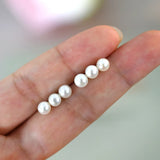 Freshwater Pearl Drop Earrings 925 Sterling Silver
