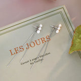 Freshwater Pearl Drop Earrings 925 Sterling Silver