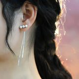 Freshwater Pearl Drop Earrings 925 Sterling Silver