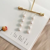 Freshwater Pearl Long Earrings 925 Sterling Silver Women's Jewelry Gift