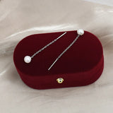 Freshwater Pearl Long Earrings 925 Silver Jewelry for Women