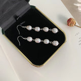 Freshwater Pearl Long Earrings 925 Sterling Silver Women's Jewelry Gift