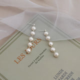 Freshwater Pearl Long Earrings 925 Silver Jewelry Women Gift