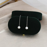 Freshwater Pearl Long Earrings 925 Silver Jewelry for Women
