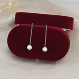 Freshwater Pearl Long Earrings 925 Silver Jewelry for Women
