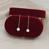 Freshwater Pearl Long Earrings 925 Silver Jewelry for Women