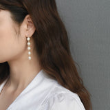 Freshwater Pearl Long Earrings 925 Silver Jewelry Women Gift