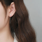 Freshwater Pearl Long Earrings 925 Silver Jewelry for Women