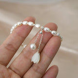 Pearl Magnolia Flower Bracelet for Women