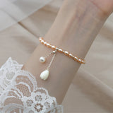 Freshwater Pearl Magnolia Flower Bracelet for Women