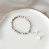 Freshwater Pearl Magnolia Flower Bracelet for Women